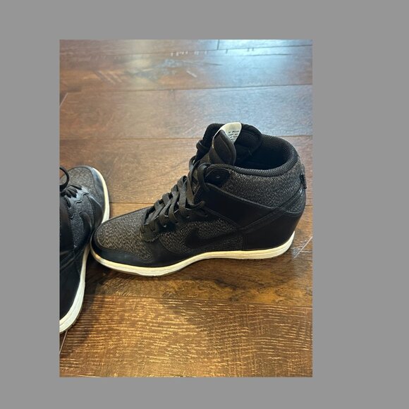 Women's Nike Dunk Sky High Black and White Sneakers - Picture 3 of 9